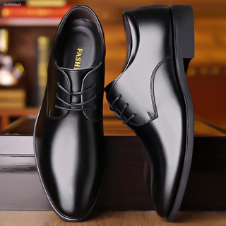Spot☾☃Spring and Autumn Youth British Leisure Business Formal Wear Leather Shoes Men s Shoes Wedding