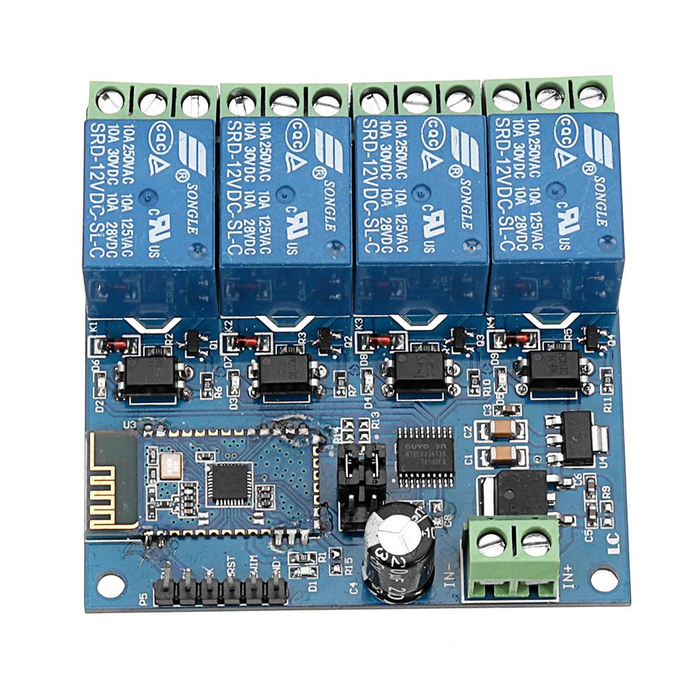 DC12V 4-Channel Android Mobile bluetooth Relay Module (3)