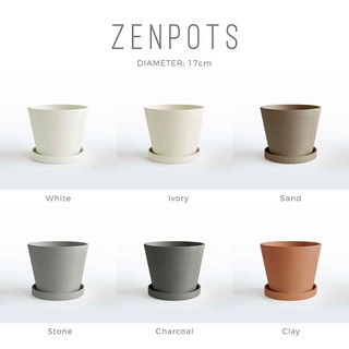 Zenpots 17cm Pot with Catch Plate (8)