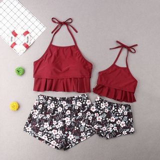 【Ready Stock】❡Hot Fashion Family Swimwear Mother & Daughter Floral Bikini