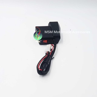 MSM Digital Voltmeter with 2 USB portal charger Motorcycle (4)