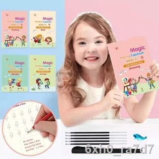 ┇☁1122 4 Book/Set Kids Calligraphy Copybook Sank Magic Practice Early Learning Writing Lettering
