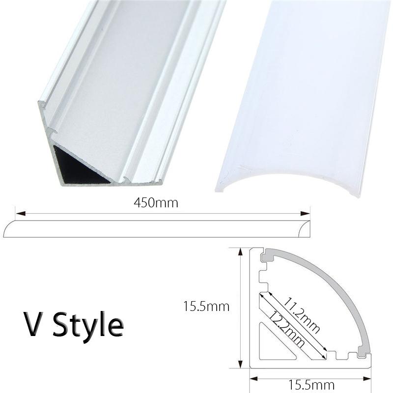 OEASY Best for 45cm U/V/YW Style Aluminium Channel Holder for LED Strip Light Bar Cabinet Lamp
