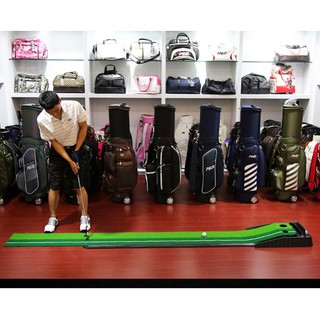 Indoor Golf Putter Trainer Practise Set with 3Pieces Trainer Golf Putting Training Mat with Plastic (7)