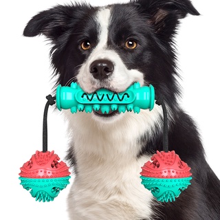 Dog Toys Dog Teeth Cleaning Toys Dog Chew Toy Ball Rubber Food Treat Dispensing Toys Pet Chew