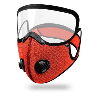 (SHIP OUT TODAY!)New Riding Mask Blocc Face Shield Adult Face Protection Goggles Mask Anti-smog And Dust-proof Mask Anti-Fog And Activated Carbon Mask Dustproof Windproof Warm Bicycle Mask Mountain Bike With Air Valve Riding Mask