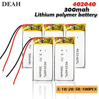3.7V 300mAh 402040 Rechargeable li ion Lithium Polymer Li-Po Battery For MP3 MP4 MP5 Toy Voice Recor