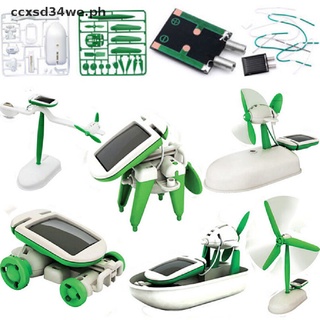 SDWE 1 X Creative DIY Power Solar Robot Kit 6 In 1 Educational Learning Toy for Kids .