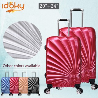 Idoky 2PCS PH109 2in1 (20"+24"）Travel Luggage Suitcase Trolley Bag 360 Rotation
