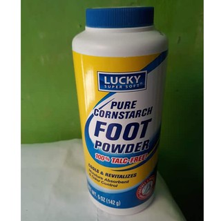 Lucky Super Soft Pure Cornstarch Foot Powder-100% Talc Free