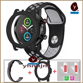 3pack for haylou ls05s watch strap screen Protector PC case Watch Protective film cover for rt ls05s Soft Silicone band belt Bracelet SmartWatch