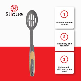 SLIQUE Nylon Slotted Spoon TPR | Silicone Handle | Kitchen Essentials