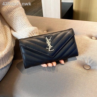 Wallet female long 2020 new Korean version of thin buckle three fold simple PU wallet large capacity (1)