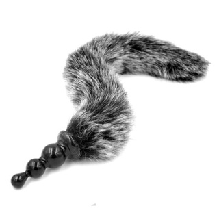 cEQl Fox Tail Anal Plug Strap-on Dog Butt Plug Tail Anal Beads Flirting Adult Sex Toys for Men Woman