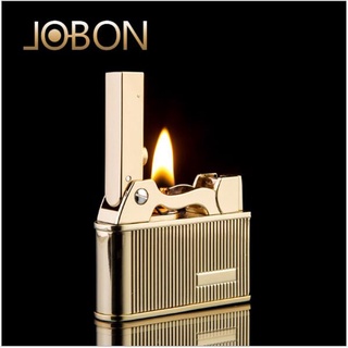 Jobon vintage retro kerosene lighter creative personality metal grinding wheel movie