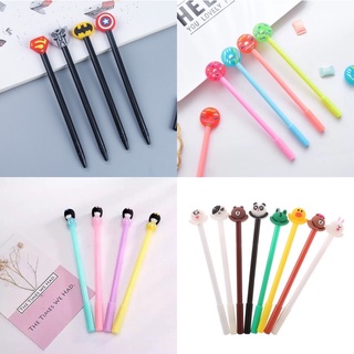 12pcs/box Sale Cute Shape Gel Pen Black Pens school supplies (1)