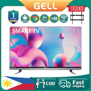 (FREE BRACKET)GELL 43 INCH TV Smart TV LED TV Flat-screen Frameless Ultra-slim Multi-ports TV