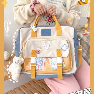Ins Japanese Large-capacity Student Backpack Girl Cute Backpack Portable Messenger Bag Computer Bag