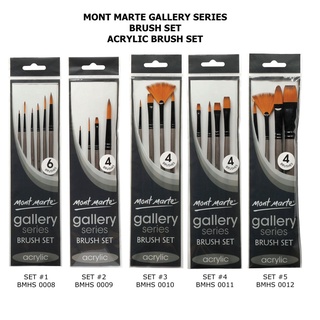 ❂▼✟Mont Marte [ BMHS-ACRYLIC ] Gallery Series Brush Set Acrylic Brush Set