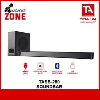【Ready Stock】❅Titanium Audio SoundBar TASB-250 2.1CH Home Theater with Bluetooth / Aux SW Speaker