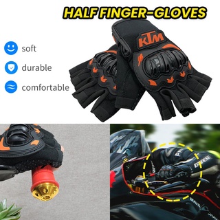 exhaust slider ❁Motorcycle Half Finger Gloves Cafe Racer Racing Gloves Fashion Half Finger Gloves 3