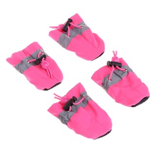 Waterproof Cat Dog Shoes Rain Booties Rubber Anti-Slip Shoes (random Color) (1)