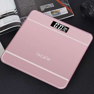 ☜Iscale Digital LCD Electronic Tempered Glass bathroom weighing Scale