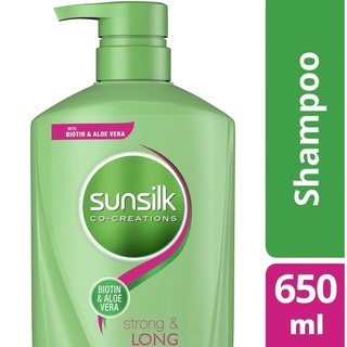 Authentic Sunsilk Shampoo Strong And Long with Biotin and Aloe Vera 650ml or 350ml