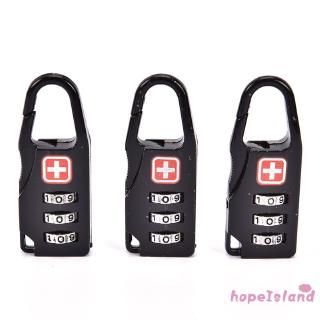 3 Dial Safe Number Code Padlock Combination Travel Suitcase Luggage Lock GJPH (1)