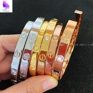 Stainless Cartier Clip Love Bangles High Quality Gold Silver Rosegold Color