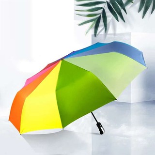 Rainbow Automatic Umbrella Windproof (1)