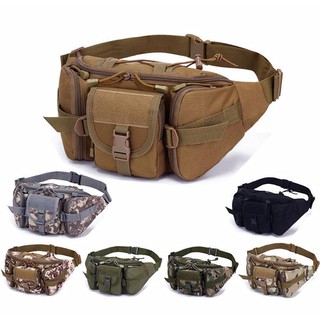 Multi Function Camo Men Waist Bag Sports Outdoor Camping Waist Shoulder Pack For Cycling Travel (1)