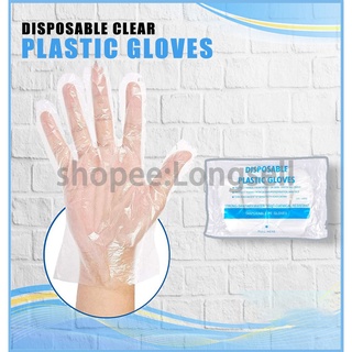 50pcs Disposable Plastic Gloves Disposable Gloves Free Size / Hand Glove