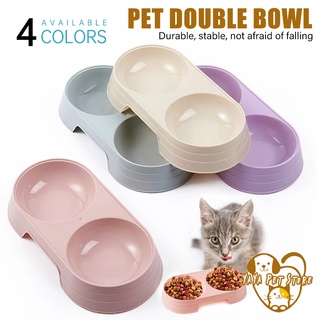 Pet feeder 2 in 1 double bowls dog and cat feeder Drinking bowl food bowl