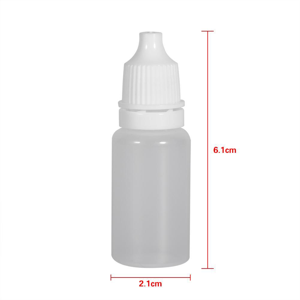 [READY STOCK] 50PCS Volume Empty Plastic Squeezable Bottles Eye Liquid Container Dropper 10ml (2)