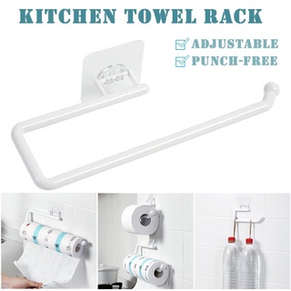 Kitchen Paper Roll Holder Towel Hanger Rack Bar Cabinet Rag Hanging Holder Bathroom Organizer Shelf Toilet Paper Holder for Home (1)