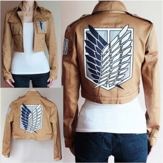 【COD】Outerwear Attack On Titan Cosplay Shingeki No Kyojin Cosplay Jackets Japanese Anime Brown Coat Women Clothes Adult Coat