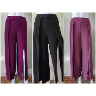 Palazzo / Square / Wide Leg Pants with Slit #50782