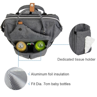 Lekebaby baby diaper bag large storage bag waterproof backpack shoulder bag (6)
