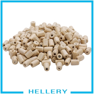 [HELLERY] 300X Wooden Loose Spacer Beads Tube Beads Jewelry Making Accessories Decors
