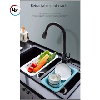 ❃☾ UNANGPWTO Retractable Sink Drain Rack Washing Fruit Vegetable Basket izer KitchenCozy 6WCC