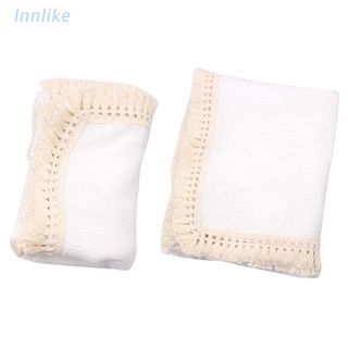 INN Newborn Cotton Tassel Wraps Baby Muslin Swaddle Infant Stroller Bath Towel Quilt Blanket