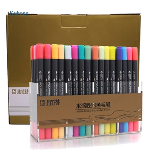 Watercolor Marker many Colors Dual Tip Brush Marker Pens 0.4 Fineliners&Brush Highlighter Pen For Adults Children Painting Water Color Pen For Children Coloring Book Bullet Journal(Random Color)