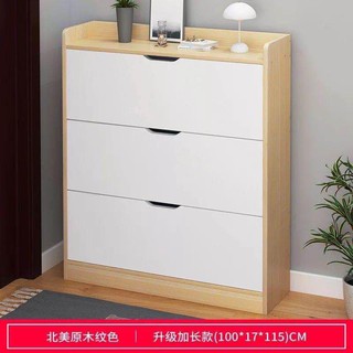 Flip Shoe Cabinet White/Cedar