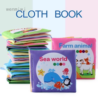 8 Pages Baby Cloth Book Soft Animal Shower Book Toy Newborn Stroller Hanging Washable Toy Early Learning Educational Baby Toys