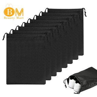 (In stock)8 Pcs Shoes Bag, Cover Shoes Black Waterproof Anti-dust Storage Portable Bags (1)