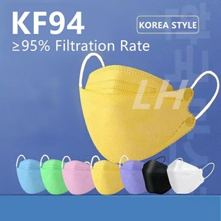 【50PCS 】KF94 Face Mask 3 Layer Non-woven Protection Filter 3D Anti Viral Mask Korean style mask