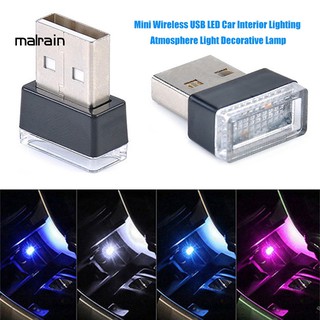 Mal Portable USB LED Car Interior Ambient Atmosphere Night Light Decorative Lamp