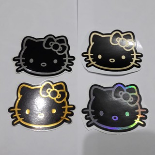 HELLO KITTY STICKER/DECAL IN GOLD, SILVER & HOLOGRAM