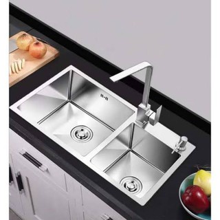 【One year warranty】3mm Thickness Dual Kitchen Sink